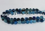 CAG8554 12*14mm - 14*15mm faceted nuggets dragon veins agate beads