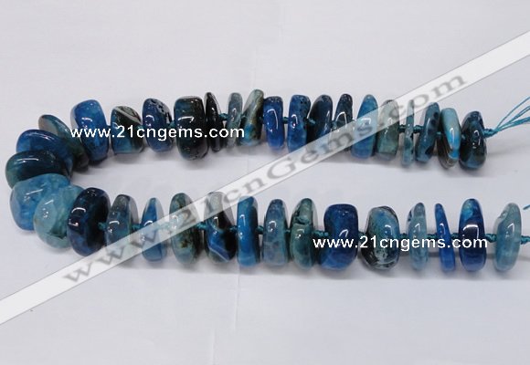 CAG8563 6*22mm - 10*26mm tyre dragon veins agate beads wholesale