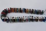 CAG8565 6*22mm - 10*26mm tyre dragon veins agate beads wholesale