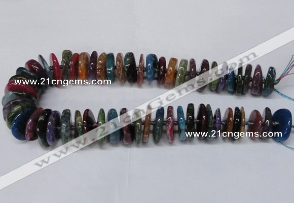 CAG8565 6*22mm - 10*26mm tyre dragon veins agate beads wholesale