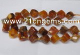 CAG8572 15.5 inches 15*16mm - 17*18mm cube dragon veins agate beads