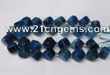 CAG8575 15.5 inches 15*16mm - 17*18mm cube dragon veins agate beads