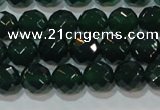 CAG8580 15.5 inches 10mm faceted round green agate gemstone beads