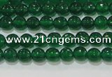 CAG8582 15.5 inches 6mm faceted round green agate gemstone beads