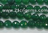 CAG8583 15.5 inches 8mm faceted round green agate gemstone beads