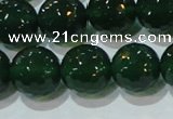 CAG8586 15.5 inches 16mm faceted round green agate gemstone beads