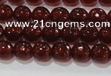 CAG8591 15.5 inches 8mm faceted round red agate gemstone beads