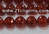 CAG8592 15.5 inches 10mm faceted round red agate gemstone beads