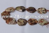 CAG8640 15.5 inches 30*40mm - 35*45mm freeform ocean agate beads