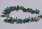 CAG8643 Top drilled 8*20mm - 10*55mm sticks ocean agate beads