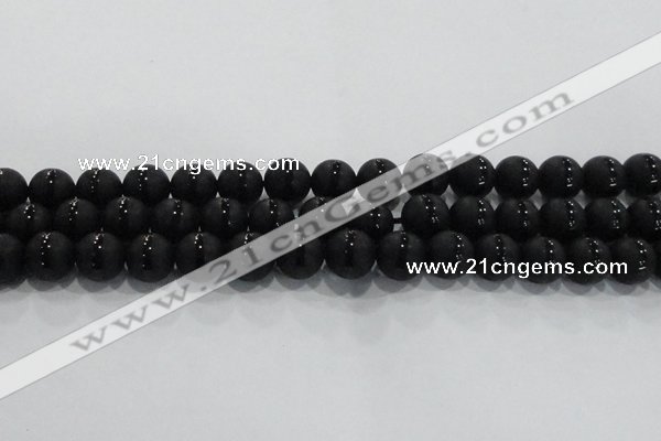 CAG8677 15.5 inches 10mm round matte tibetan agate gemstone beads