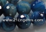 CAG868 15.5 inches 18mm faceted roundagate gemstone beads