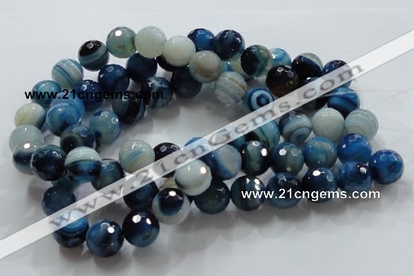 CAG868 15.5 inches 18mm faceted roundagate gemstone beads