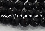 CAG8680 15.5 inches 6mm round matte tibetan agate gemstone beads