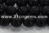 CAG8681 15.5 inches 8mm round matte tibetan agate gemstone beads