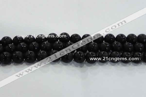 CAG8683 15.5 inches 12mm round matte tibetan agate gemstone beads