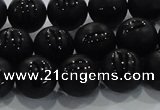 CAG8686 15.5 inches 8mm round matte tibetan agate gemstone beads