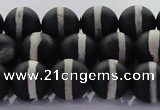 CAG8691 15.5 inches 8mm round matte tibetan agate gemstone beads