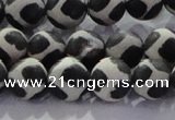 CAG8697 15.5 inches 10mm round matte tibetan agate gemstone beads