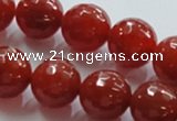 CAG870 15.5 inches 18mm faceted round agate gemstone beads