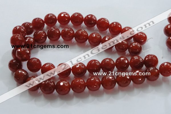 CAG870 15.5 inches 18mm faceted round agate gemstone beads