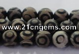 CAG8700 15.5 inches 6mm round matte tibetan agate gemstone beads