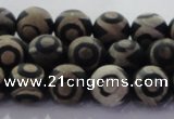 CAG8701 15.5 inches 8mm round matte tibetan agate gemstone beads