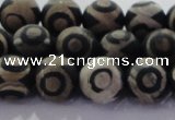 CAG8702 15.5 inches 10mm round matte tibetan agate gemstone beads