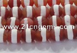 CAG8705 15.5 inches 6mm round matte tibetan agate gemstone beads