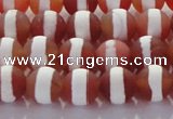 CAG8706 15.5 inches 8mm round matte tibetan agate gemstone beads