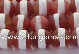 CAG8707 15.5 inches 10mm round matte tibetan agate gemstone beads