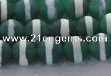 CAG8712 15.5 inches 10mm round matte tibetan agate gemstone beads