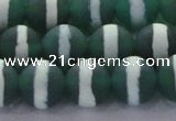 CAG8713 15.5 inches 12mm round matte tibetan agate gemstone beads