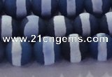 CAG8717 15.5 inches 10mm round matte tibetan agate gemstone beads