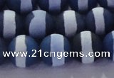 CAG8718 15.5 inches 12mm round matte tibetan agate gemstone beads