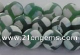 CAG8722 15.5 inches 10mm round matte tibetan agate gemstone beads