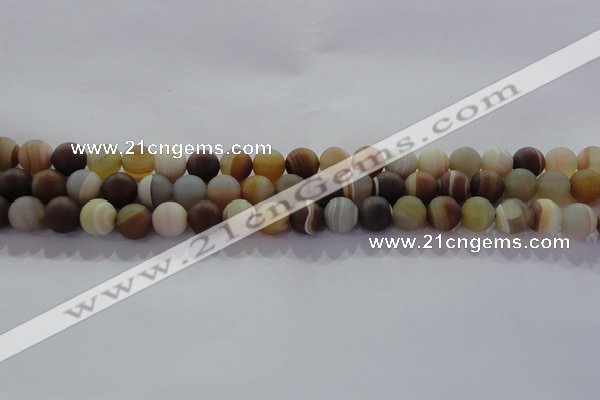 CAG8725 15.5 inches 6mm round matte madagascar agate beads