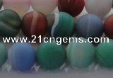 CAG8732 15.5 inches 10mm round matte madagascar agate beads