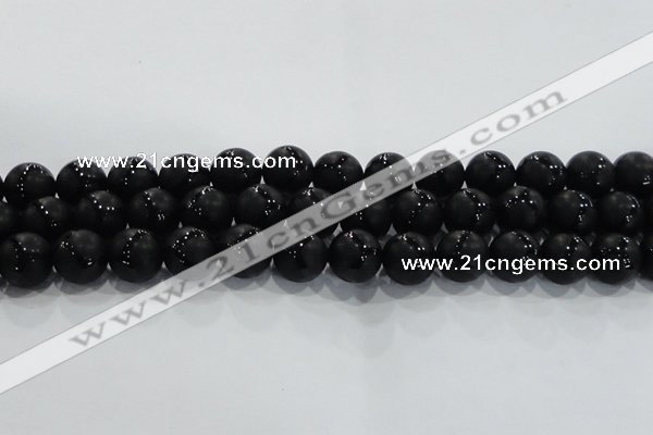 CAG8738 15.5 inches 16mm round matte tibetan agate gemstone beads