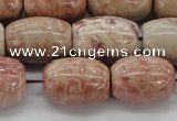 CAG8765 15.5 inches 13*18mm rice chrysanthemum agate beads