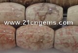 CAG8767 15.5 inches 18*25mm rice chrysanthemum agate beads