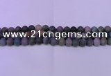CAG8860 15.5 inches 4mm round matte india agate beads