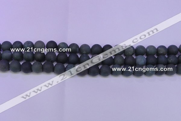 CAG8880 15.5 inches 4mm round matte moss agate beads