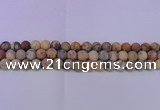 CAG8893 15.5 inches 10mm round matte crazy lace agate beads