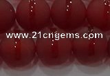 CAG8903 15.5 inches 10mm round matte red agate beads wholesale