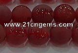 CAG8907 15.5 inches 6mm round matte red agate beads wholesale