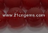 CAG8910 15.5 inches 12mm round matte red agate beads wholesale