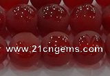 CAG8914 15.5 inches 8mm round matte red agate beads wholesale