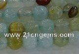 CAG8994 15.5 inches 6mm faceted round fire crackle agate beads