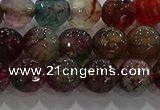 CAG9022 15.5 inches 8mm faceted round fire crackle agate beads